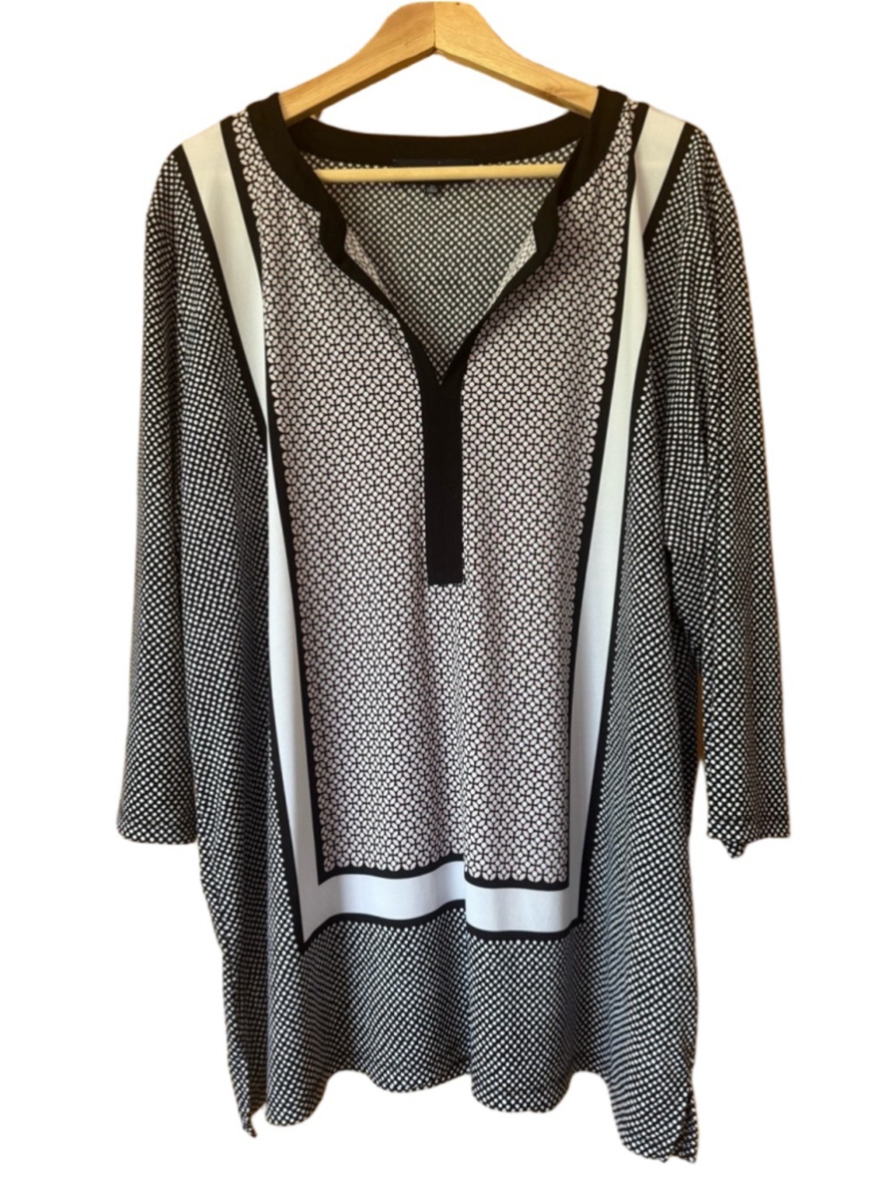 Jones New York Scarf Print Polka Dot Tunic Plus size 3X